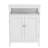 White Bathroom Cabinet With Double Shutters, , Smooth Painting, Large Storage, Simple Assembly Required Standing In White, Shutter Door Design, Painted Ample Storage Space, Process
