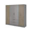 Theroux 4 Door Solid + Manufactured Wood Wardrobe-1627777707