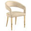 Chaise rembourrée avec accoudoirs (ensemble de 2)