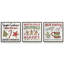 «Santa's Favorite Sugar Cookies», ensemble de 3 impressions sur toile-1248542920-1248542922-1248542925