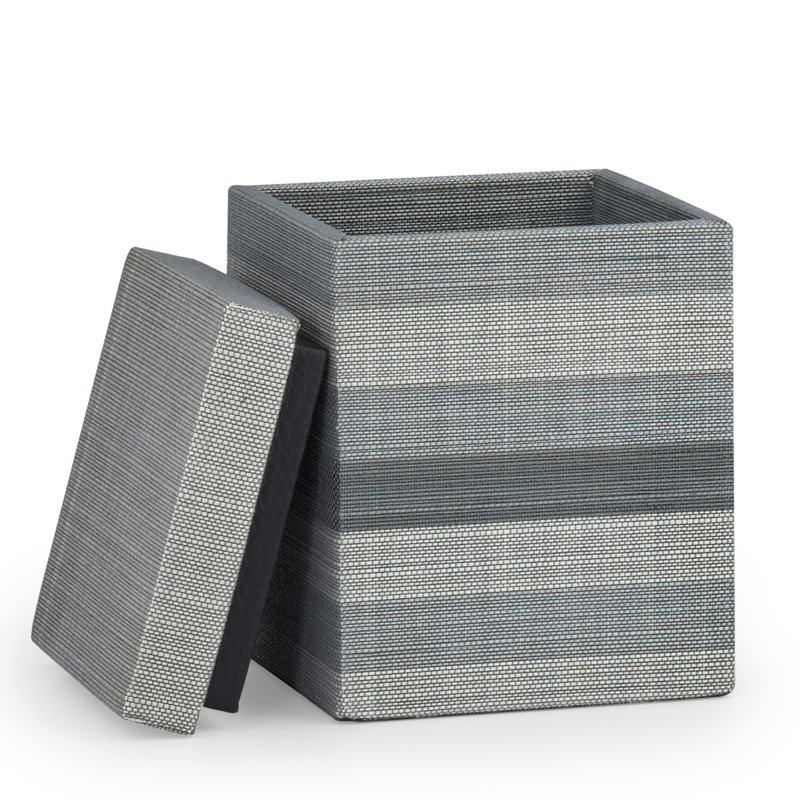 Contenant de rangement pour salle de bain Striate, gris