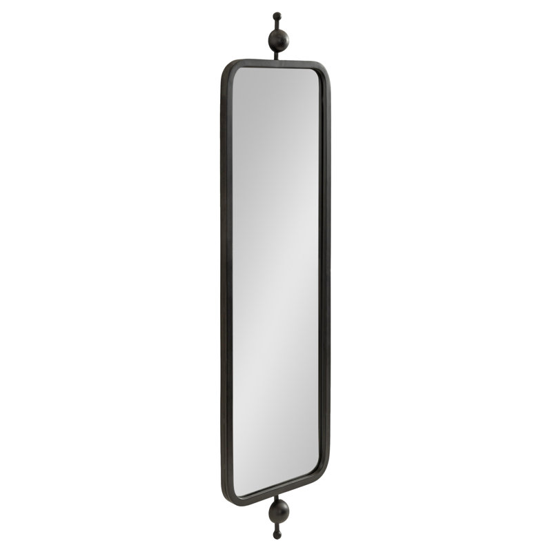 Rectangle Skinny Panel Mirror, Black