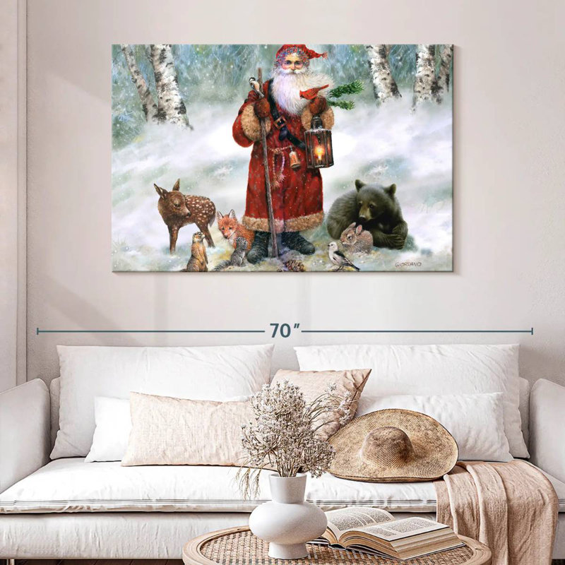 Père Noël Lelend Woodland, H 32 po x l 48 po