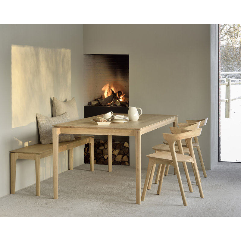 Bok Solid Wood Dining Bench, 18.1" H x 73.2" W x 13.8" D, Natural