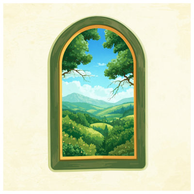 Housses de couette pour fenêtre Mountainous Landscape