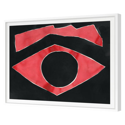 Pink And Navy Eye Framed Graphic Art