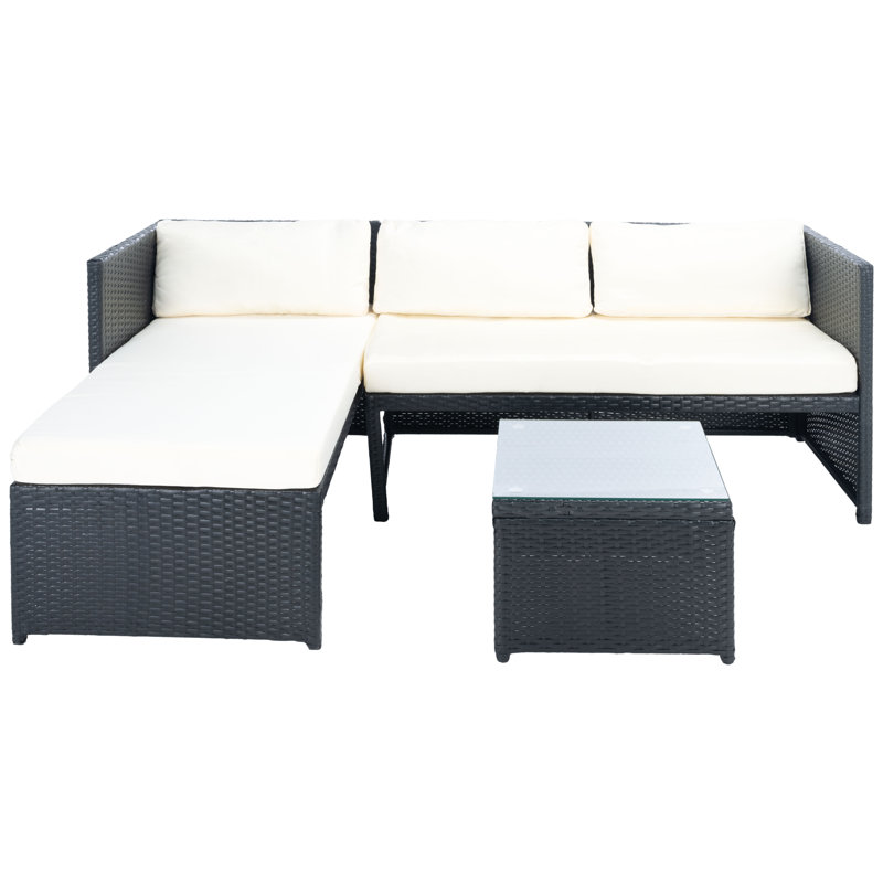 Della 3 - Person Patio Conversation Set with Cushions