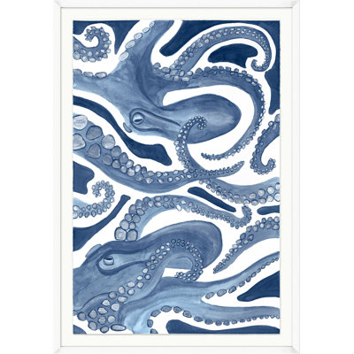 Octopi My Time Framed Watercolour Painting Print