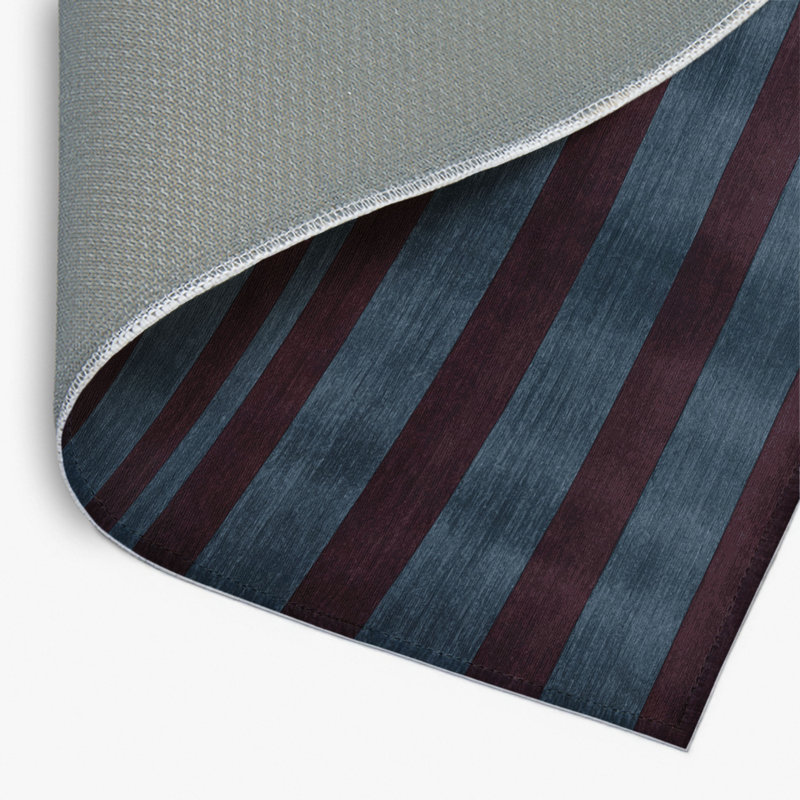 Tapis intérieur / extérieur noir HorizontalStripes, Rectangle 4pi x 6 pi