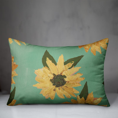 Floral Outdoor Throw Pillow