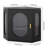 Corner Bread Storage Container Double Layer Wooden Breadbox Homemade Bread Loaf Bin Farmhouse Coffee Bar Pantry Shelf With Acrylic Window, Black