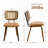 Faux Leather Upholstered Side Chair Dining Chair And Walnut Wood Finish-154983807-136400898