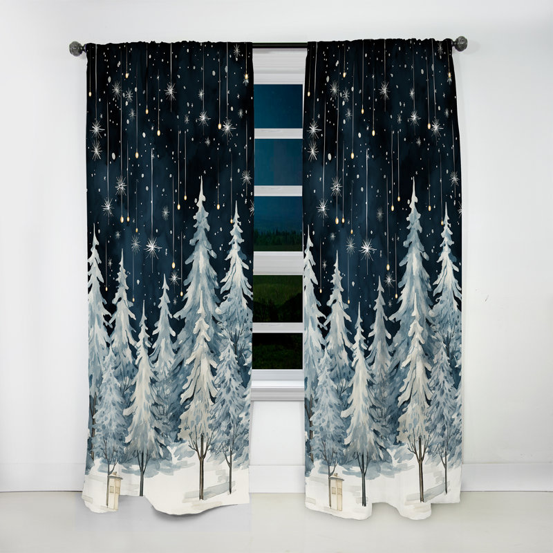 Hughett - Rideau en velours floral - 1 panneau, L 52 po x L 120 po
