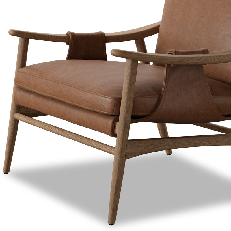 Kimmery Chair-Omari Natural, Worn Oak, Chaps Saddle Top Grain Leathe