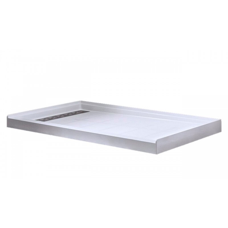 Base de douche à seuil simple l 48 po x P 36 po Xénon, Droite