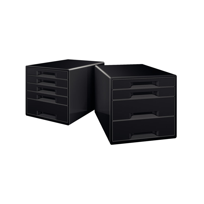 Plastic Desk Organiser, Black/Grey