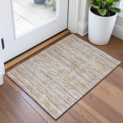Premium Machine Washable Larock AMF1239 Stripes Rug