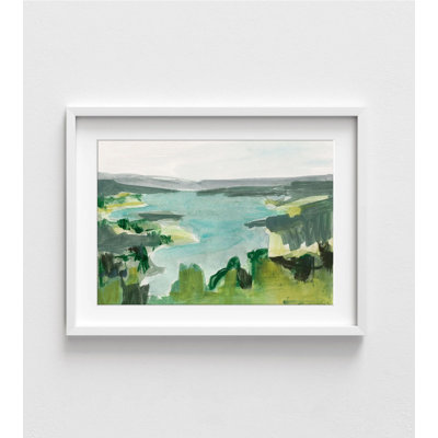 «Alayjiah Riverside S croquis II» par Jacob Green, reproduction de peinture de rivière, impression d'art aquatique, art mural Riverside, reproduction de nature verte, art de paysage naturel