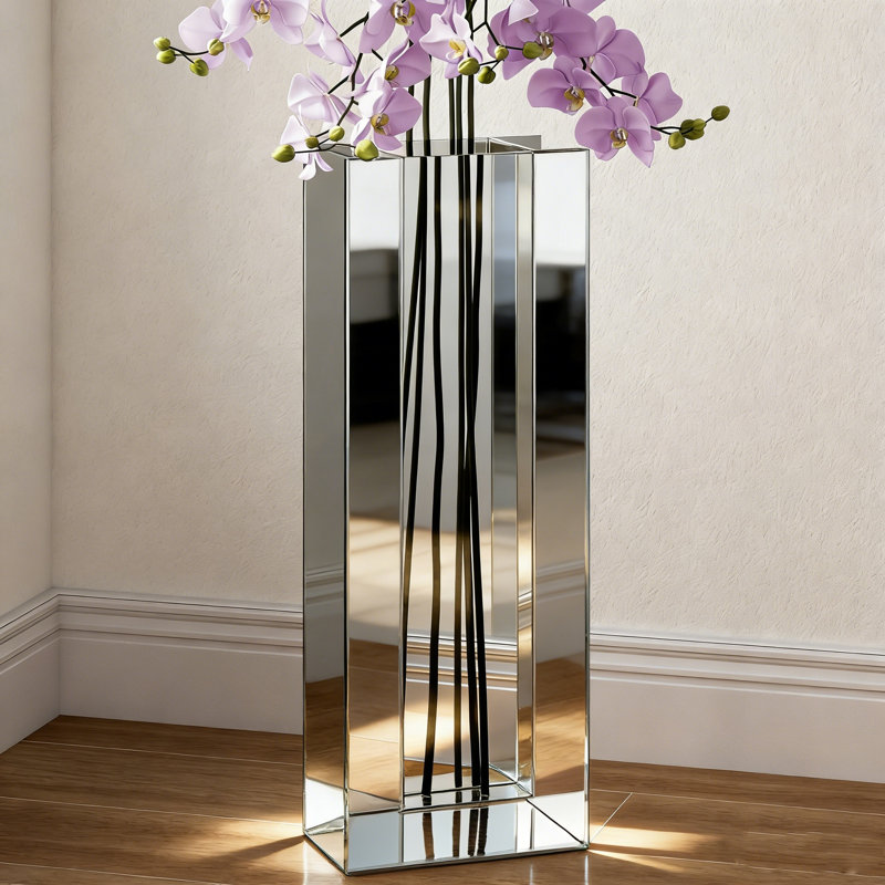 Vase de plancher en verre fabriqué à la main 23,74 po Urson