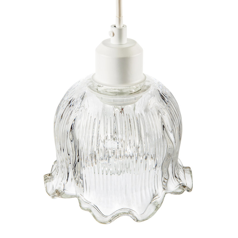 12 cm H Round Glass Pendant Shade ( No Direct Attachment Method ) in Clear