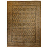 Woven Arts One-of-a-Kind Oriental Hand-Knotted Wool Beige/Gray/Green Area Rug