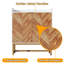 Support d'aquarium de 29 gallons avec portes de rangement et arêtes de poisson, support d'aquarium moderne Mid-Century avec base en métal doré, support d'aquarium de 20 à 30 gallons en bois robuste avec tablettes réglables