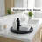 Silicone Bathroom Countertop And Vanity Tray-10 Inch Round Silicone Bathroom Tray,Modern Bathroom Decor，Coffee Table Decor，Decorative Tray For Candle，Perfume, Plants (Black)