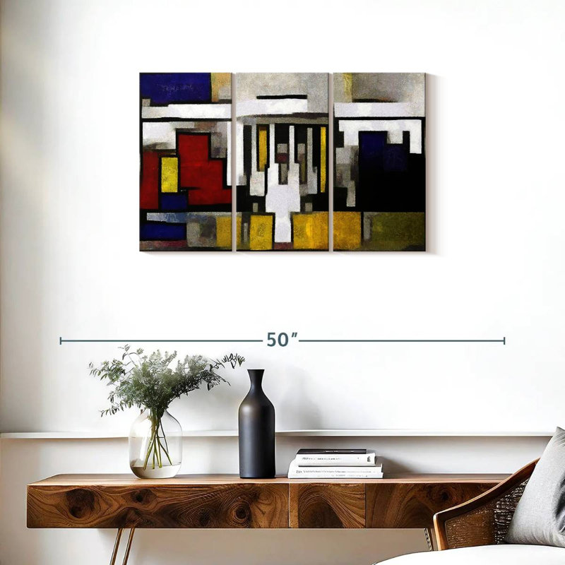 Avery Abstract House, 20" H x 33" W