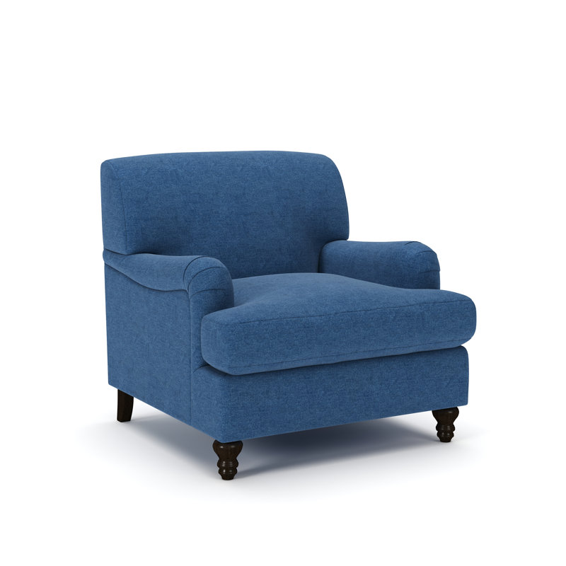 Walters Tight Back Chair, Classic Indigo Denim