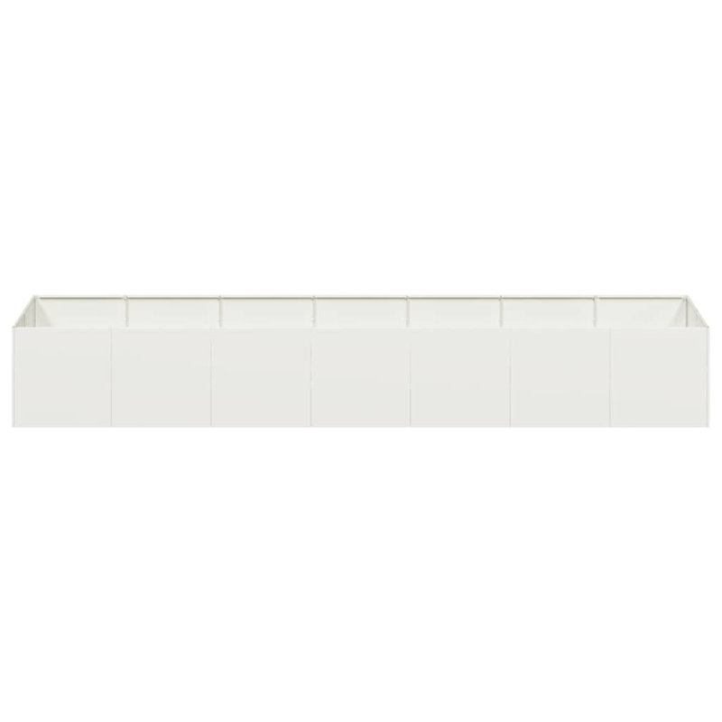 Planter 40 Cm Steel, White, 40cm H x 280cm W x 80cm D