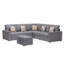 Canapé modulaire réversible en tissu de lin 95,5 po Tigela