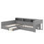 Lit plateforme simple en L en bois avec lit gigogne et tiroir-17200280