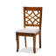 Ensemble de salle à manger 7 pièces Meladie en tissu gris et bois fini noyer, H 37,4 po x l 18,1 po x P 20,3 po-2071019012