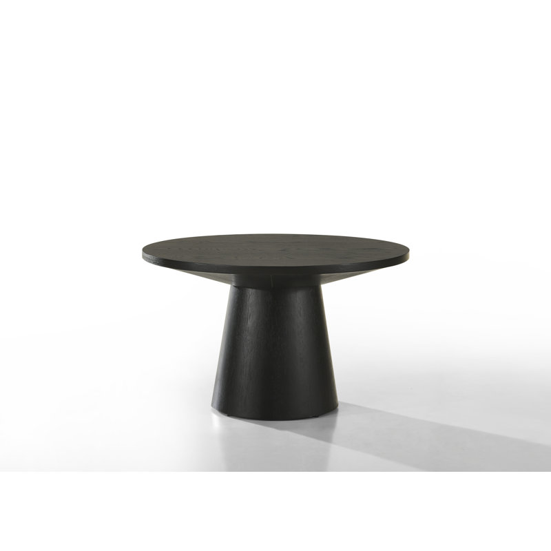 Table basse ronde noire l 29 po avec base piédestal Jasper