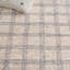 Tapis bleu / beige en laine / jute touffeté à la main Janitzy-62155798