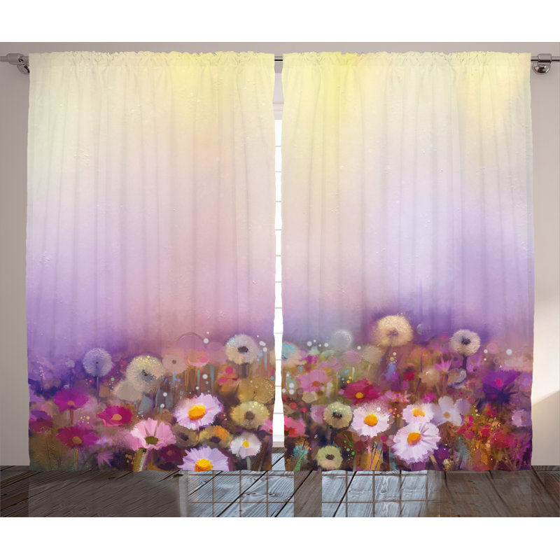 Semi Sheer Curtain Pair, 54" W x 90" L
