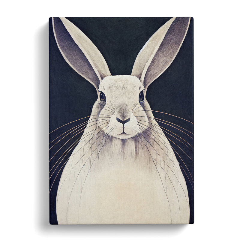Quirky Hare - Wrapped Canvas, 76cm H x 50cm W x 3cm D