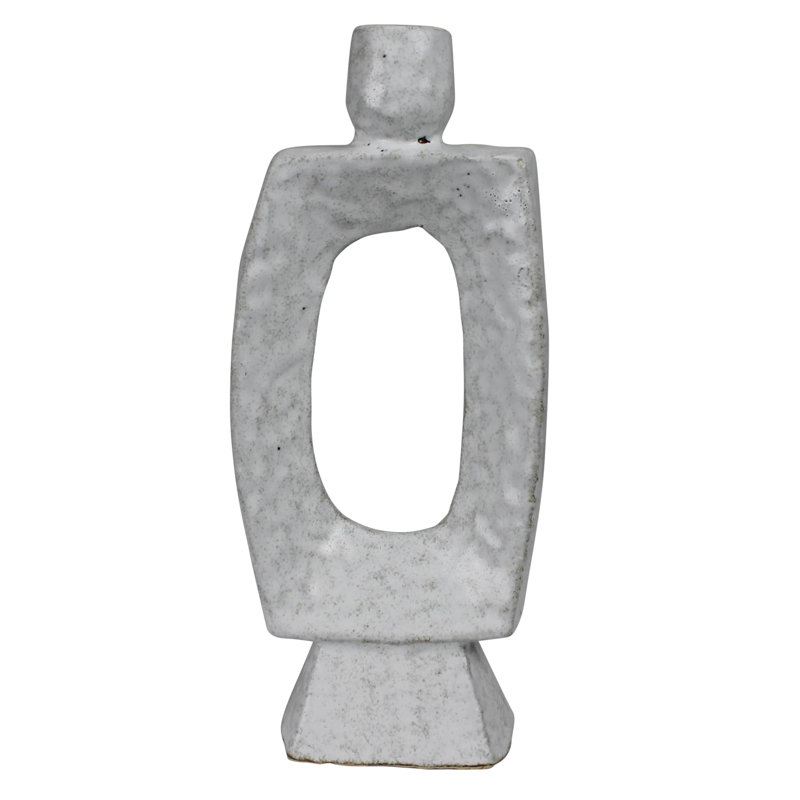 Taper Holder, Ceramic - Rectangle, 9.25" H x 2.5" W x 4" D