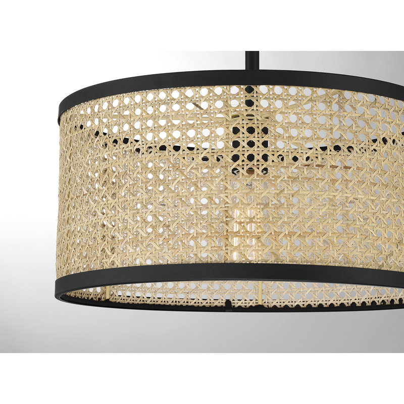 Luminaire suspendu tambour simple à 1 lumière Drax