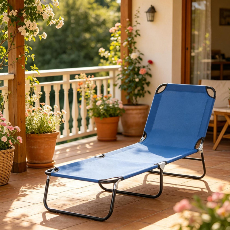 Méridiennes de patio réglables, chaise de billard portative moderne en acier Oxford