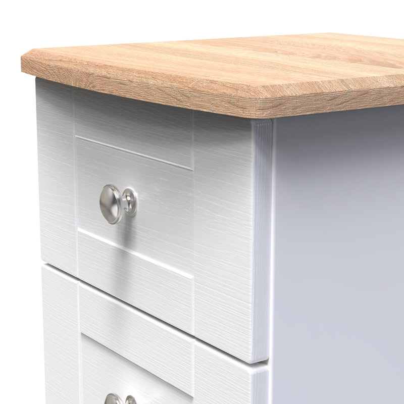 Ondrasek 40cm W Manufactured Wood Bedside Table, White