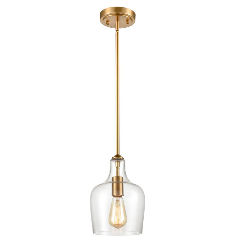 Luminaire suspendu en pot 1 lumière Whigham, Laiton