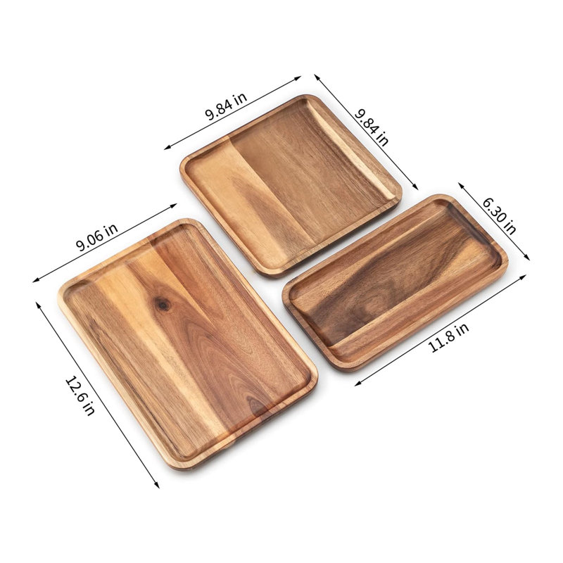 Union Rustic Wood Tray