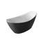 Baignoire de trempage autoportante en acrylique 66,93 po x 29,53 po