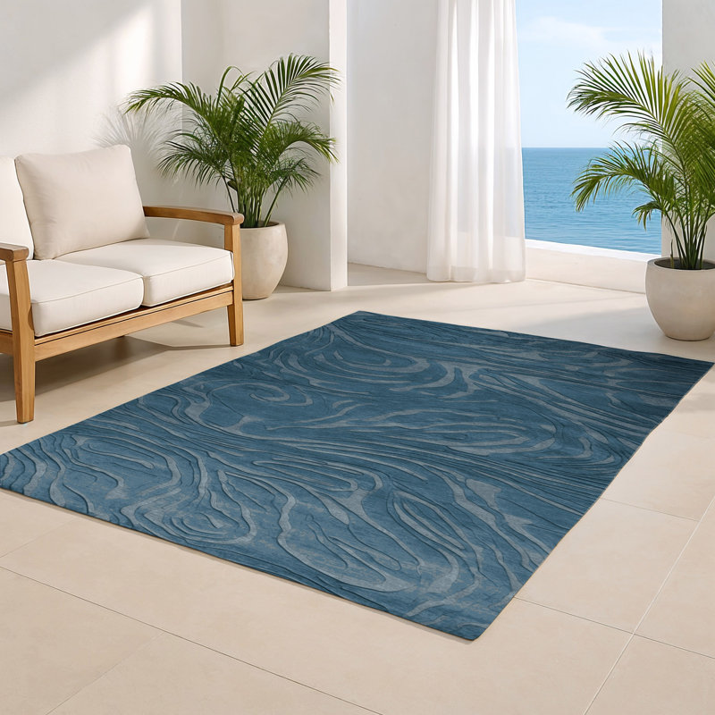 Tapis gris abstrait intérieur et extérieur, Rectangle 5 pi x 7 pi
