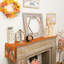 Chemin de table aquarelle automnale avec arbres et feuilles d'érable, 33 x 91 cm, style rustique, idéal pour la cuisine, la salle à manger ou les soupers de fêtes à l'intérieur/à l'extérieur (orange).