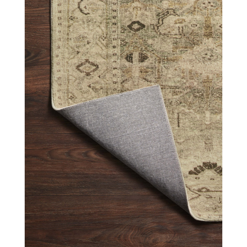 Ivory Oriental CloudPile 27" x 45" Synthetic Stain-Resistant Rug