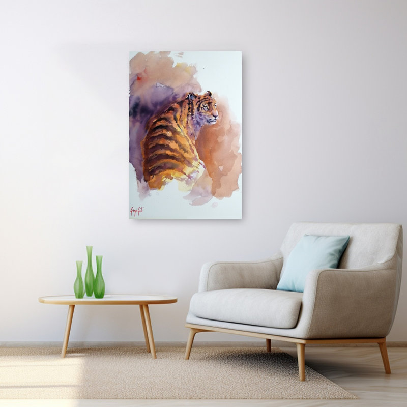 Tigre 6, impression d'art mural contemporain, 48" H x 32" W