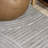 Hallie High-Low Minimalist Curve Geometric Gray/Ivory Indoor/Outdoor Rug-1766423042