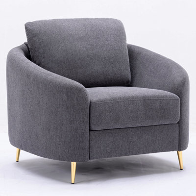 Fauteuil d'appoint à dossier lâche